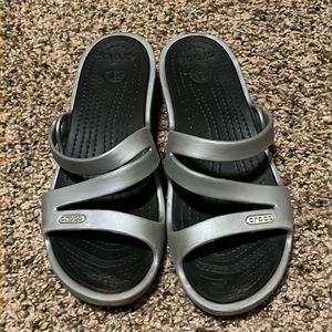 Crocs Silver Sandals